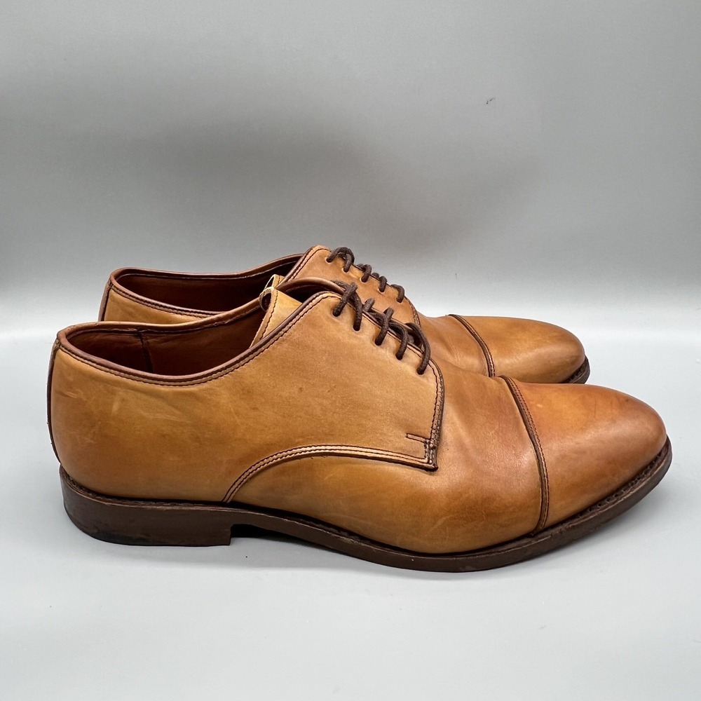Allen Edmonds Shoes Mens 10.5 Brown Leather Park Avenue Cap Toe Oxford Dress